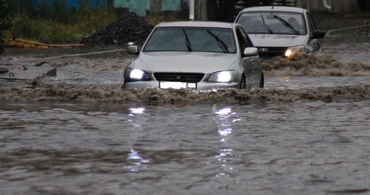 потоп улицы Нового Уренгоя ЯНАО отсутствие дренажной систему ВИДЕО
