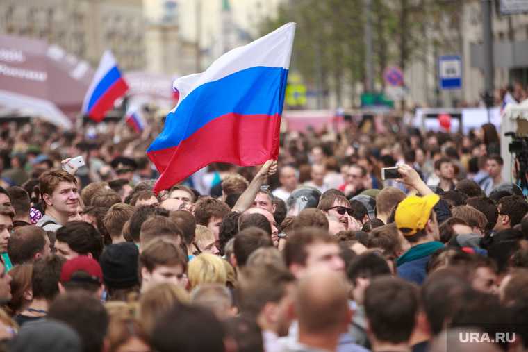Несанкционированный митинг на Тверской улице. Москва